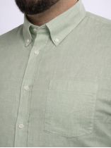 Chemise en Lin Ralph Grande Taille Vert Amande