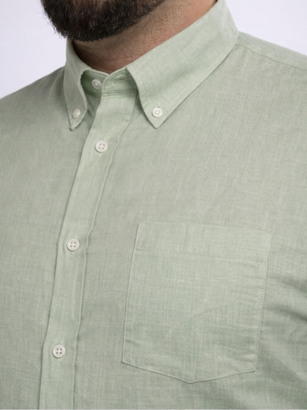 Chemise en Lin Ralph Grande Taille Vert Amande