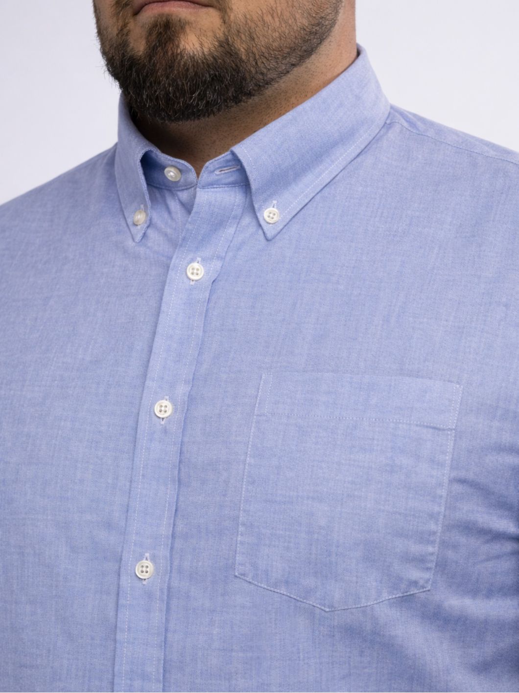 Chemisette Faux-Uni Zack Grande Taille Bleue