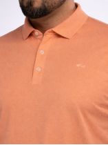 Polo Coton Piqué Mercerisé Grande Taille Orange Pastel
