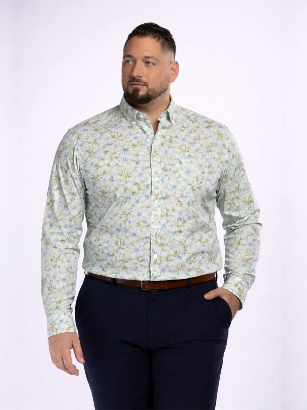Chemise Gianni Imprimé Fleurs Grande Taille
