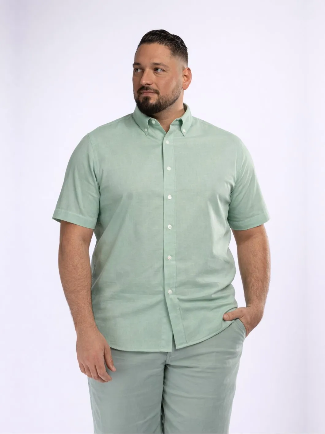 Chemisette Faux-Uni Zack Grande Taille Verte