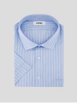 Chemisette à Rayures Greg Grande Taille Bleue et Blanche