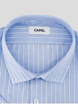 Chemisette à Rayures Greg Grande Taille Bleue et Blanche