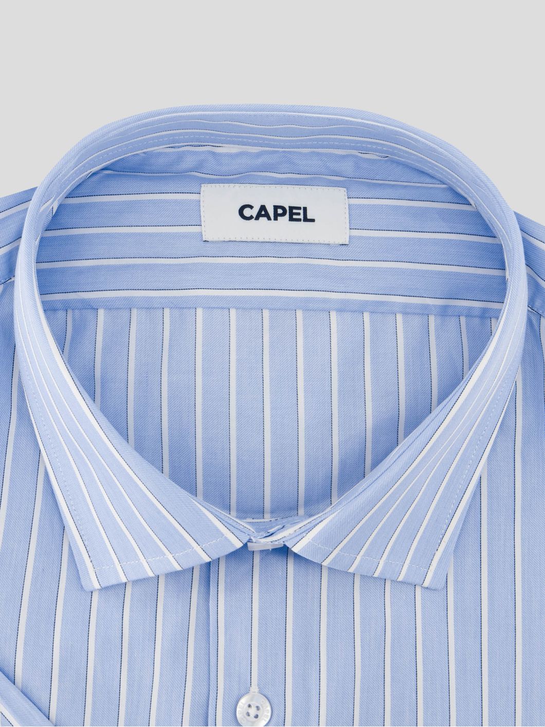 Chemisette à Rayures Greg Grande Taille Bleue et Blanche