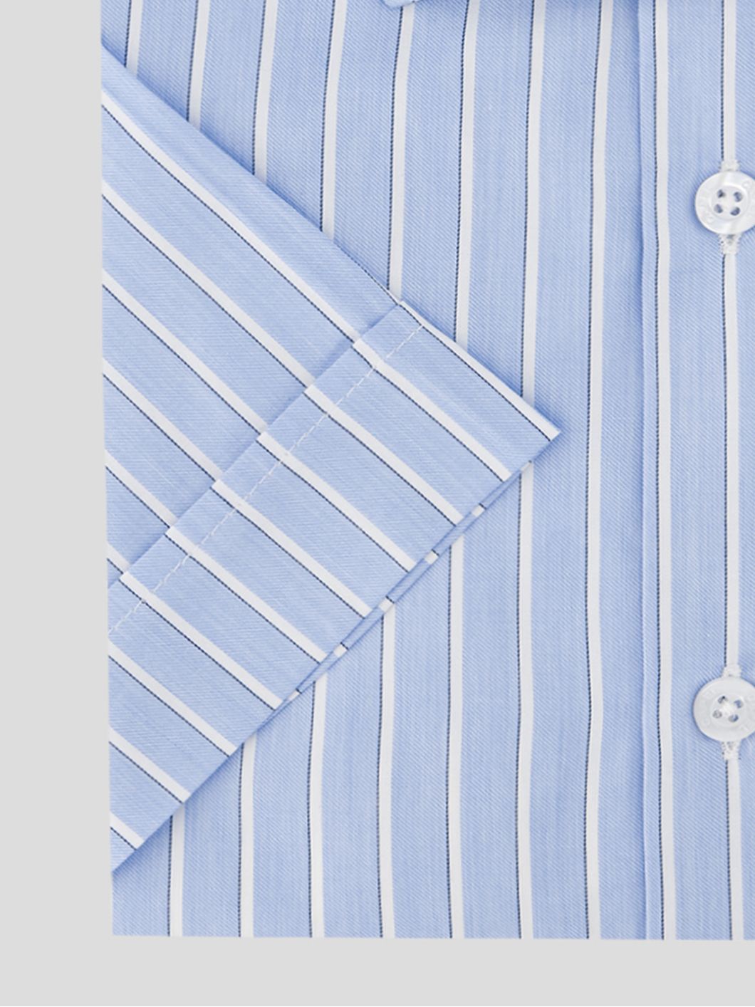 Chemisette à Rayures Greg Grande Taille Bleue et Blanche