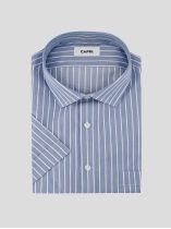 Chemisette à Rayures Greg Grande Taille Marine et Blanche