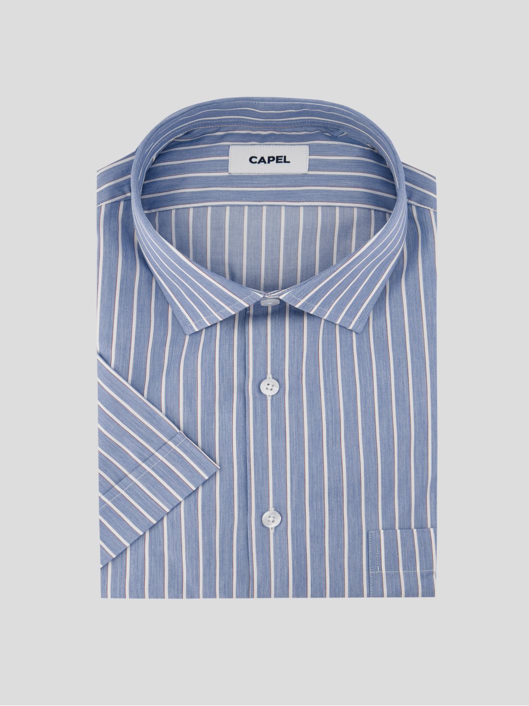 Chemisette à Rayures Greg Grande Taille Marine et Blanche