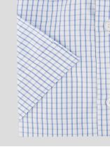 Chemisette à Carreaux Greg Grande Taille Blanche et Bleue