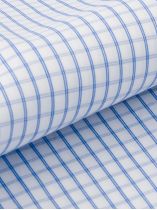 Chemisette à Carreaux Greg Grande Taille Blanche et Bleue