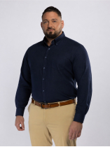 Chemise en Lin Ralph Grande Taille Marine