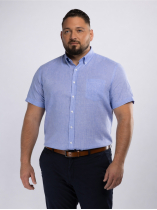 Chemisette Zack Grande Taille Bleue et Blanche