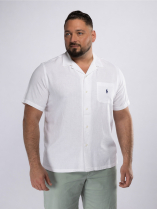 Chemisette en Lin Grande Taille Blanc