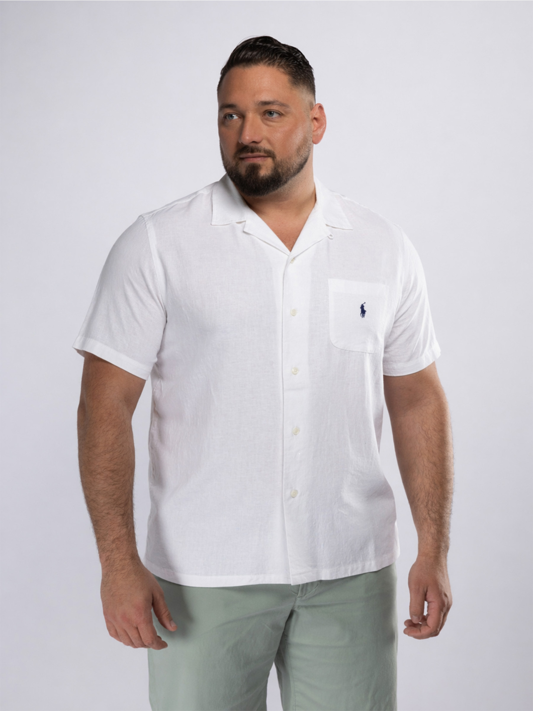 Chemisette en Lin Grande Taille Blanc