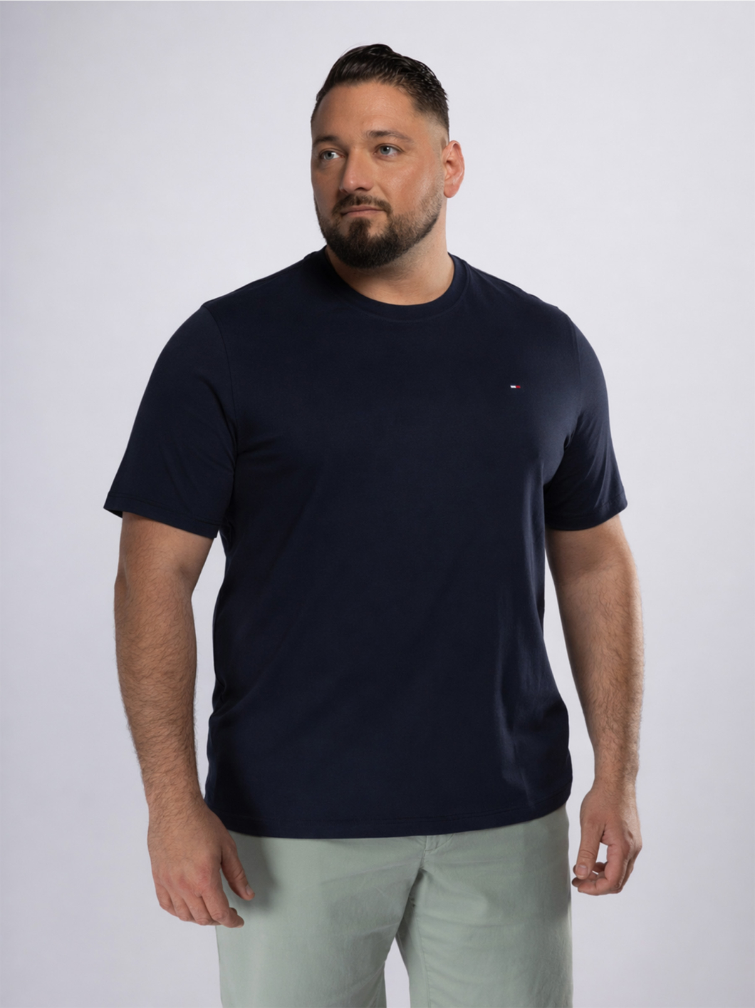 Tee-Shirt Uni Grande Taille Bleu Marine