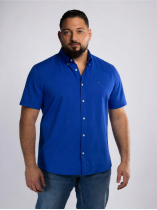 Chemisette Popeline Grande Taille Bleu Indigo