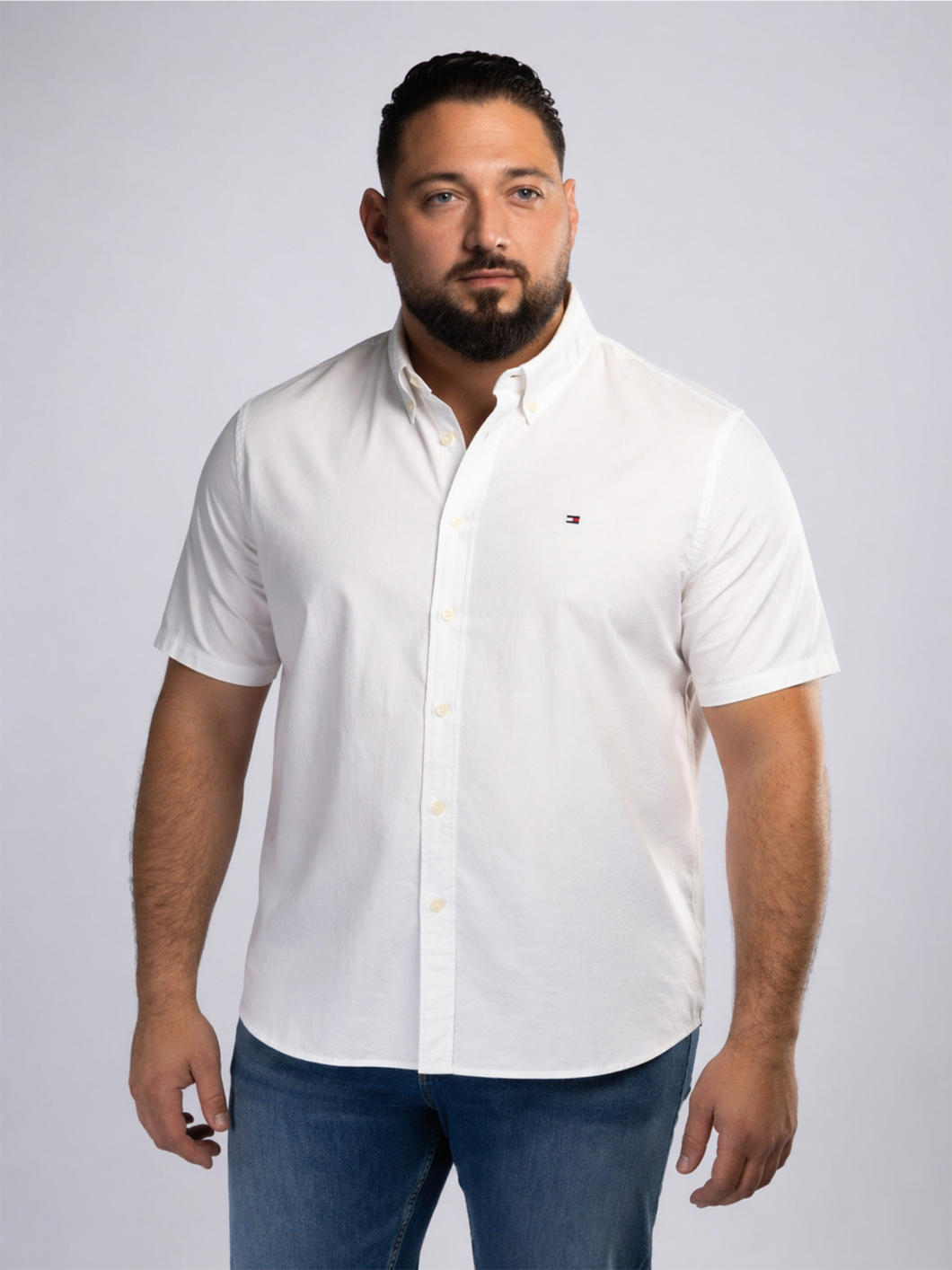 Chemisette Popeline Grande Taille Blanche