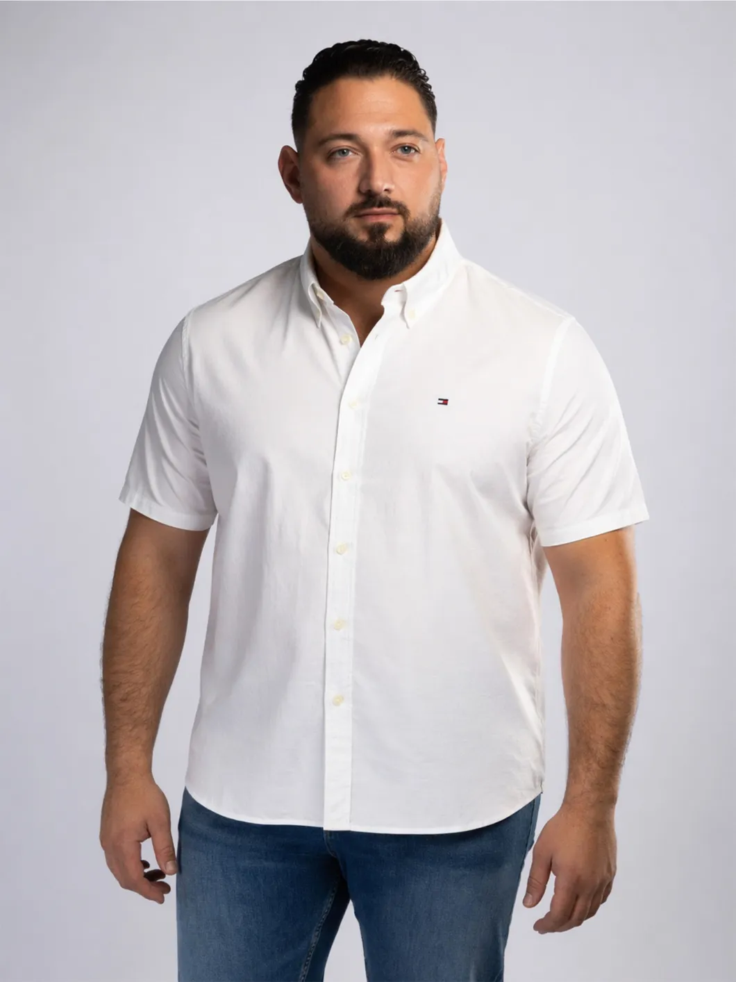Chemisette Popeline Grande Taille Blanche