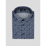 Chemisette Feuillages Gianni-Léo Grande Taille Bleue et Verte