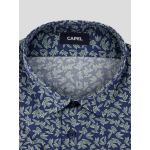 Chemisette Feuillages Gianni-Léo Grande Taille Bleue et Verte
