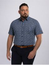 Chemisette Feuillages Gianni-Léo Grande Taille Bleue et Verte