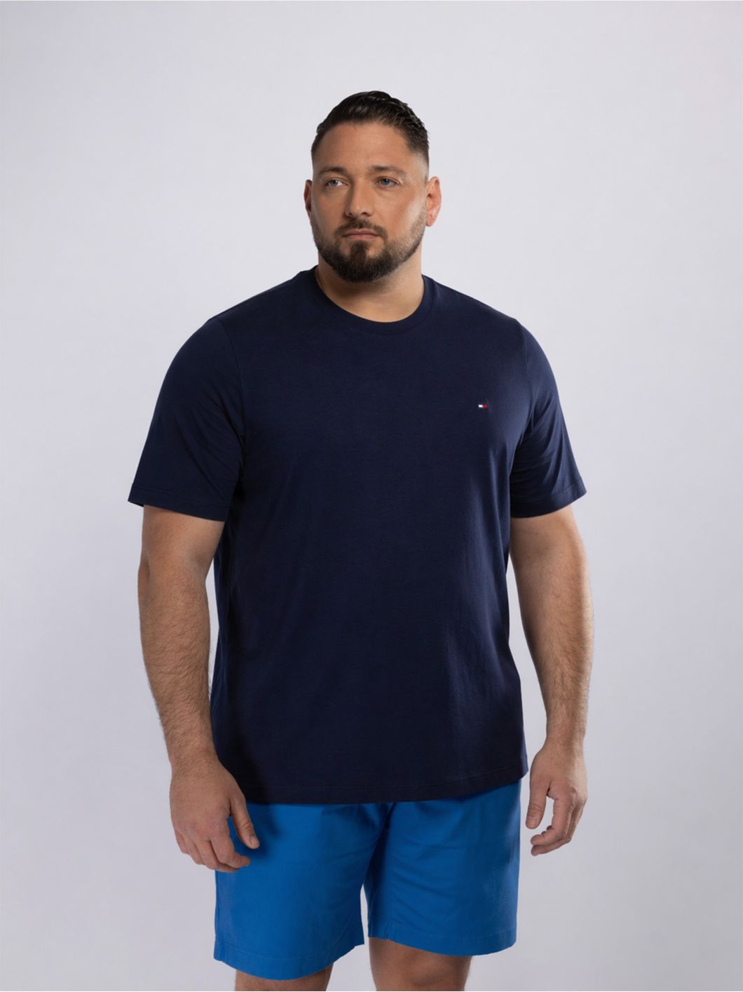 Tee-Shirt Interlock Grande Taille Bleu Marine