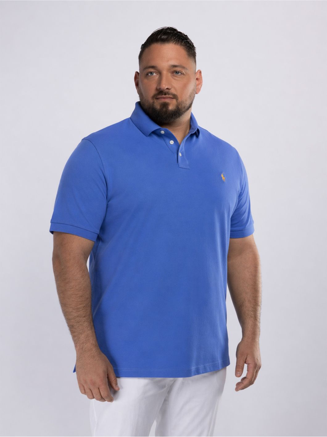 Polo Piqué Grande Taille Bleu