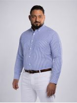 Chemise à Carreaux Ralph Grande Taille Bleue et Blanche