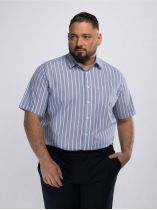 Chemisette à Rayures Greg Grande Taille Marine et Blanche