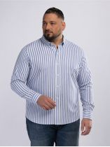 Chemise Rayée Max Grande Taille Marine et Blanche