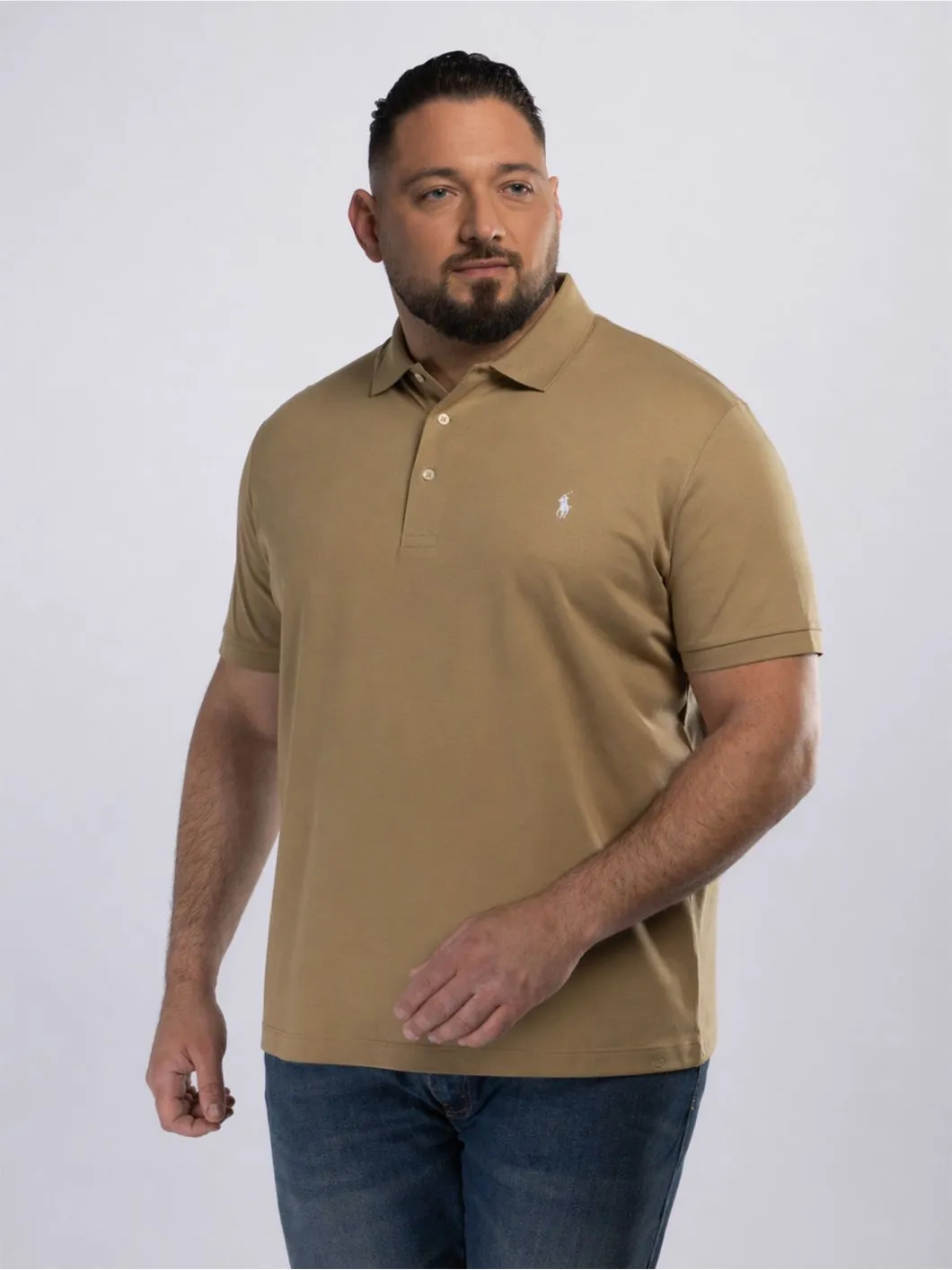Polo Piqué Grande Taille Beige