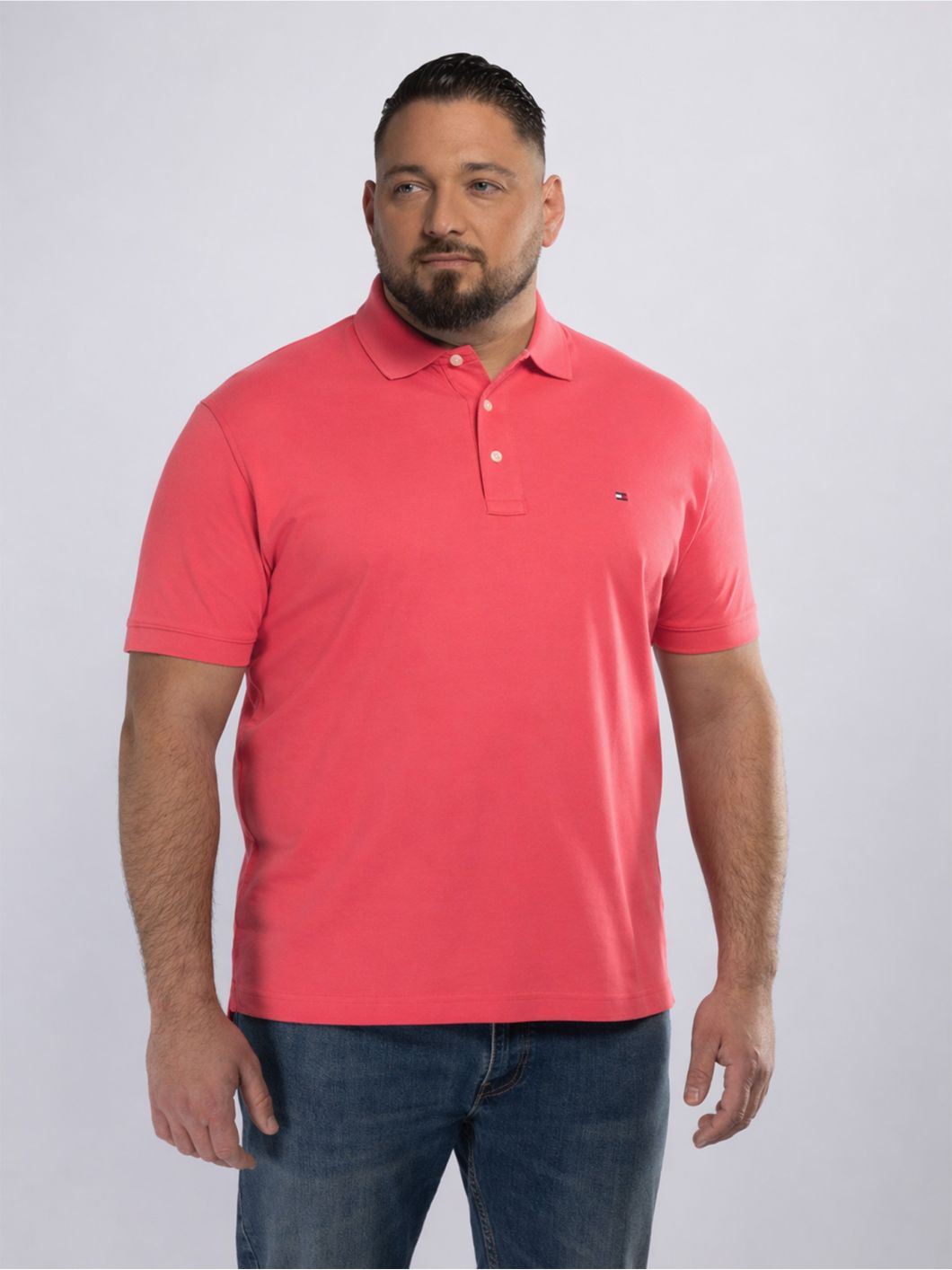 Polo Piqué Uni Grande Taille Orange