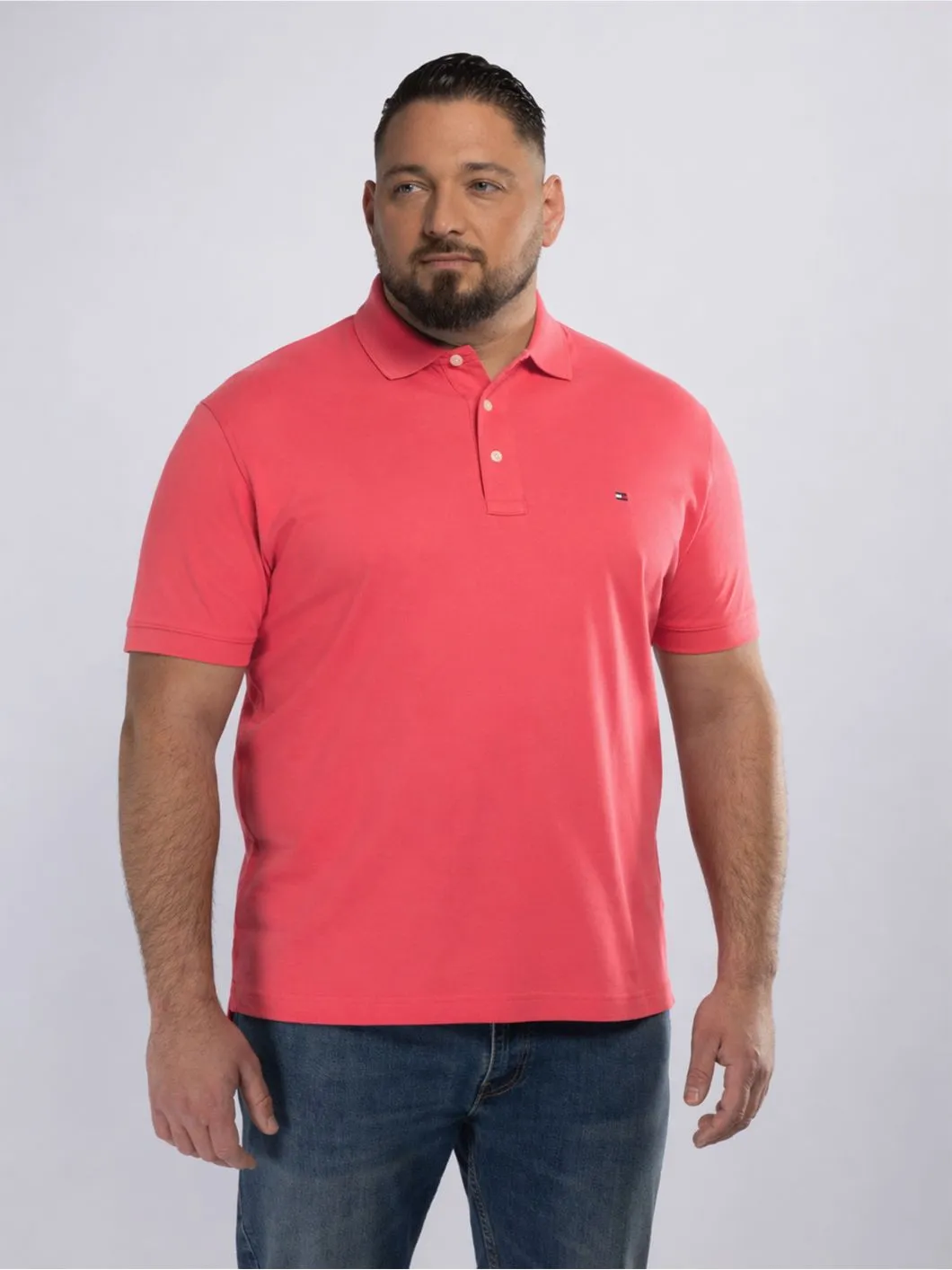Polo Piqué Uni Grande Taille Orange