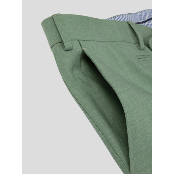 Costume Complet Vert Mélange Laine Grande Taille