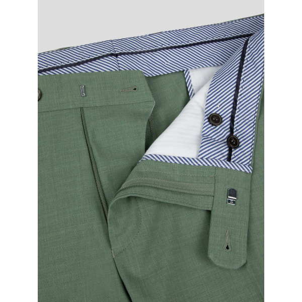 Costume Complet Vert Mélange Laine Grande Taille