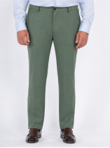 Costume Complet Vert Mélange Laine Grande Taille