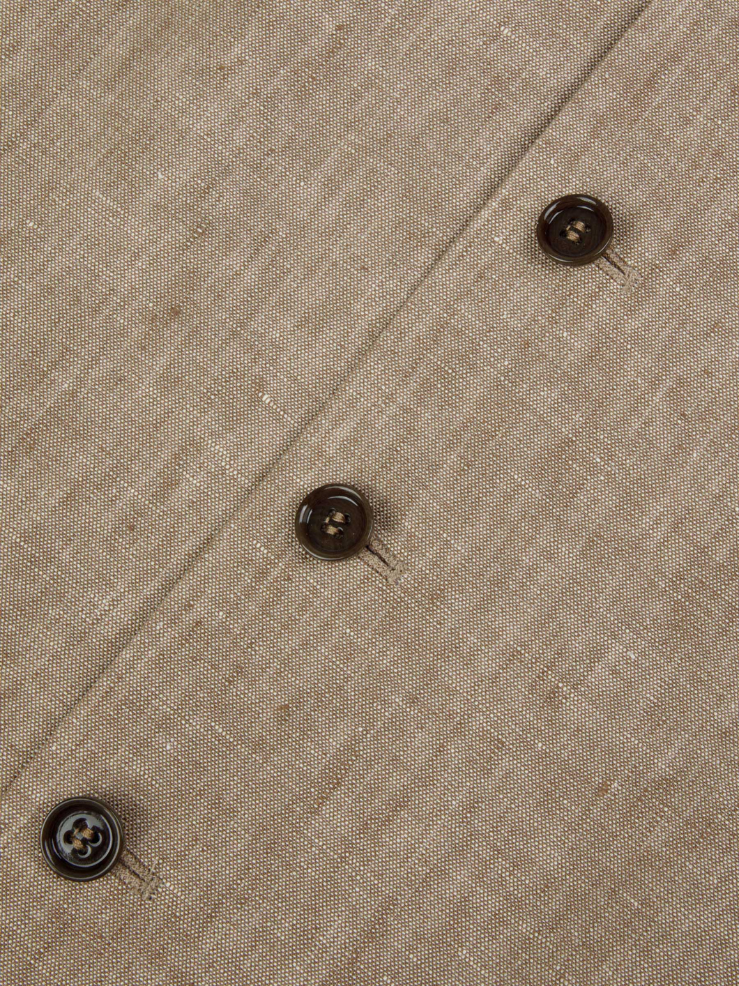 Gilet de Costume en Lin Grande Taille Beige