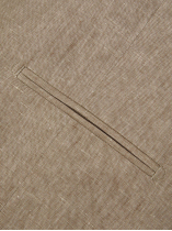 Gilet de Costume en Lin Grande Taille Beige