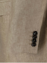 Veste de Costume en Lin Grande Taille Beige