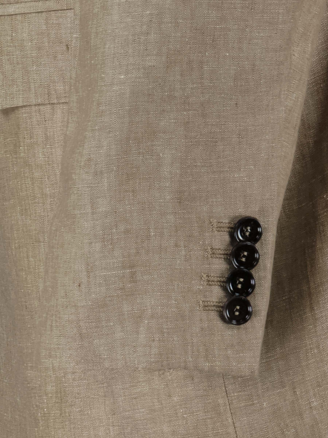 Veste de Costume en Lin Grande Taille Beige