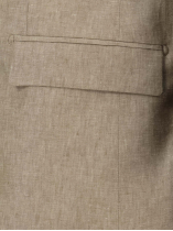 Veste de Costume en Lin Grande Taille Beige