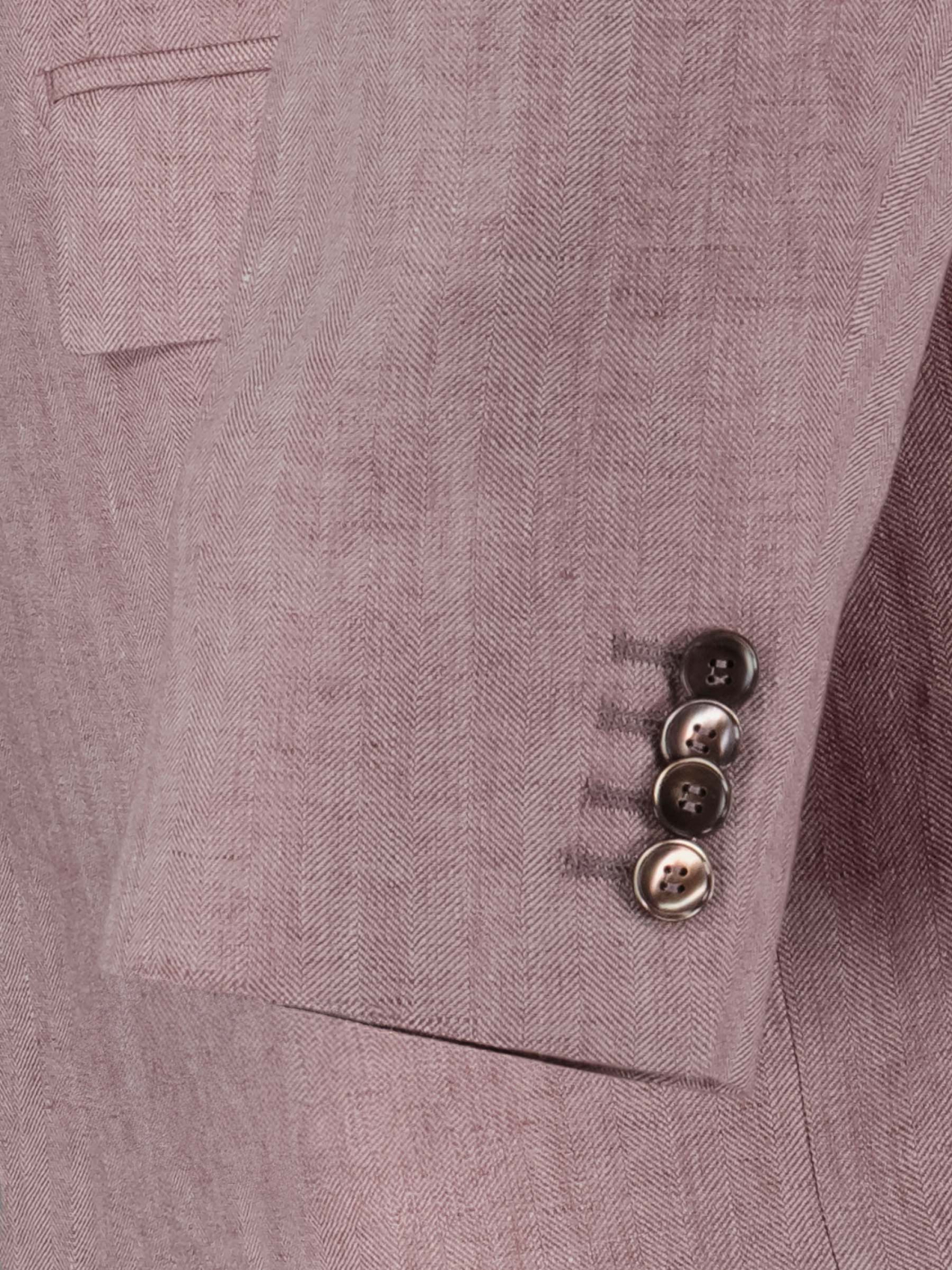 Veste à Chevrons en Lin Grande Taille Rose