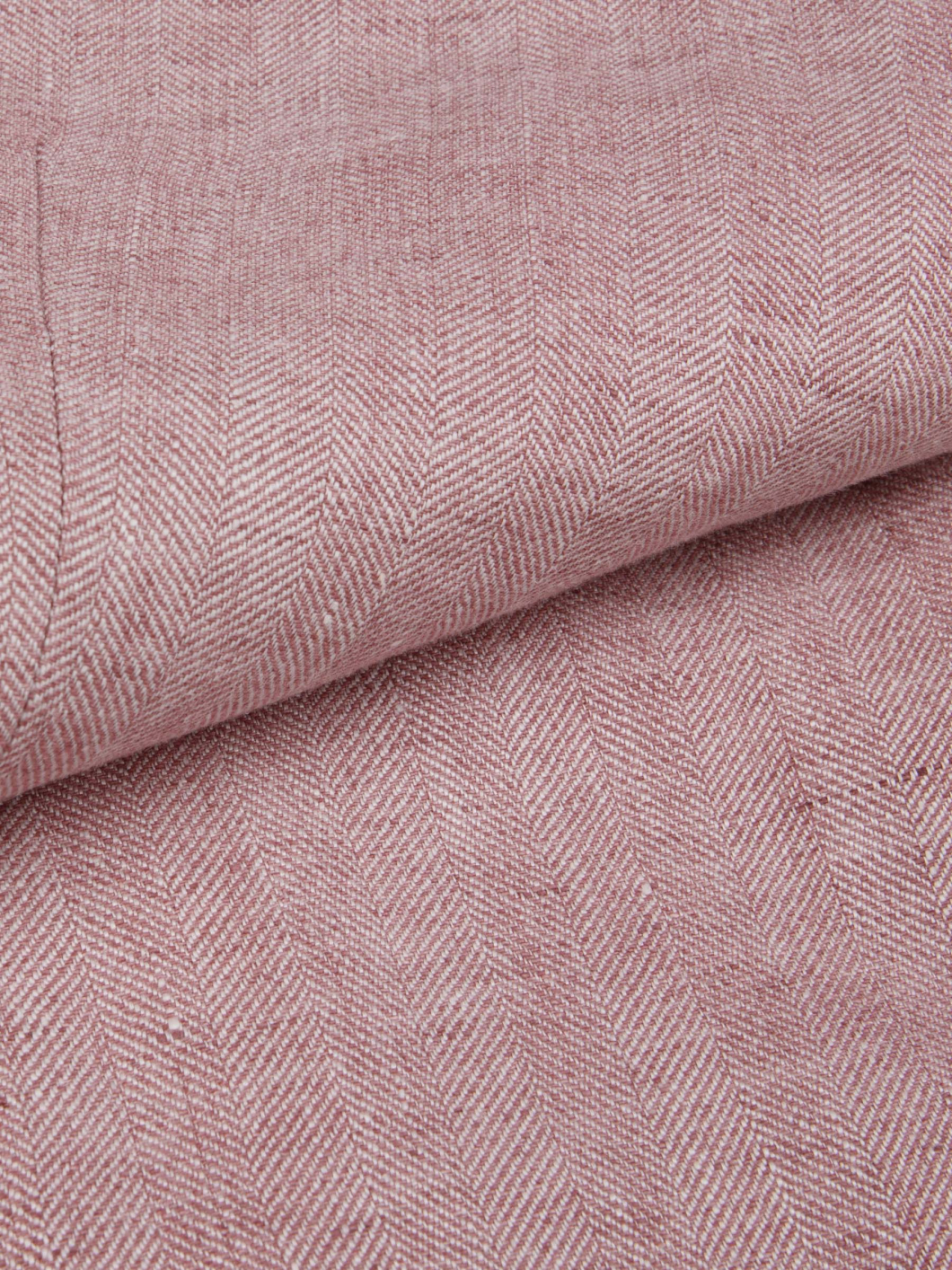 Veste à Chevrons en Lin Grande Taille Rose