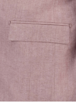 Veste à Chevrons en Lin Grande Taille Rose