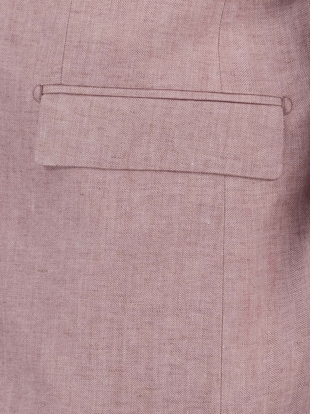 Veste à Chevrons en Lin Grande Taille Rose