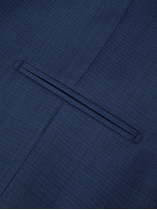 Gilet de Costume Faux-Uni Grande Taille Bleu Indigo