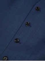 Gilet de Costume Faux-Uni Grande Taille Bleu Indigo