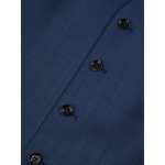 Gilet de Costume Faux-Uni Grande Taille Bleu Indigo