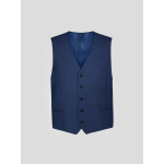 Gilet de Costume Faux-Uni Grande Taille Bleu Indigo