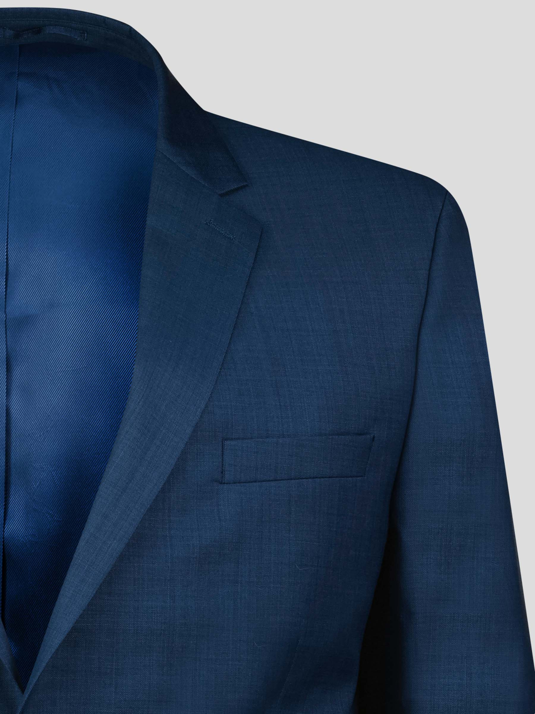 Veste de Costume Faux-Uni Grande Taille Bleu Indigo